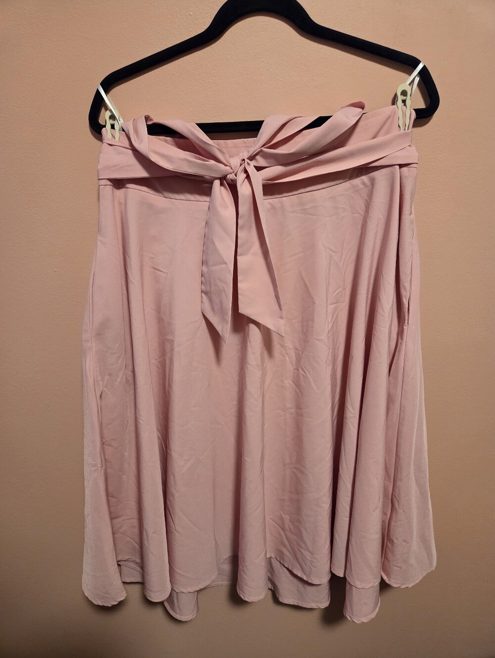 Women’s Pink Vintage Inspired Tie-Waist A-Line Skirt